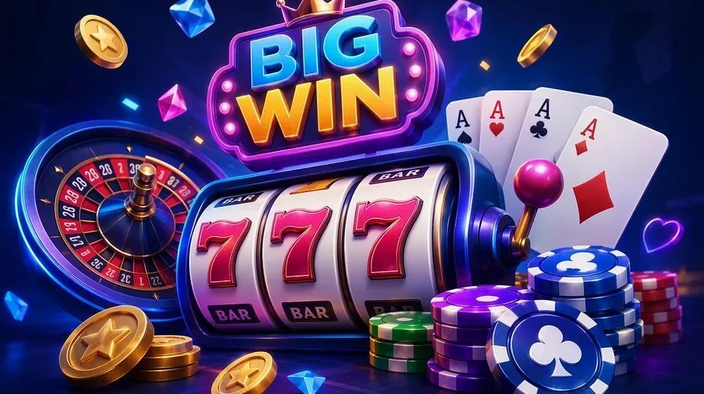 Grid of site navigation icons bonuses payments games
