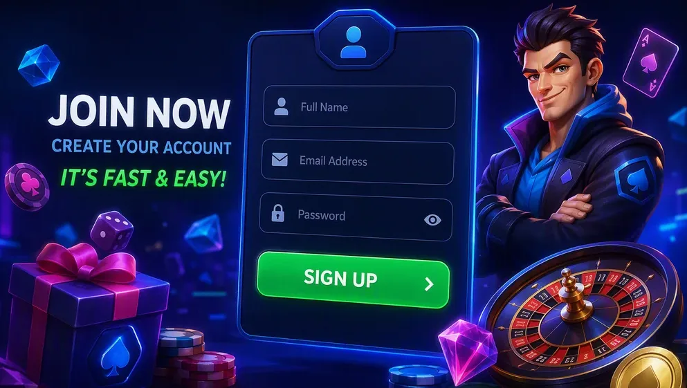 Sign up form with email and password fields